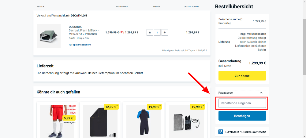 Wie verwende ich den Decathlon-Rabattcode?