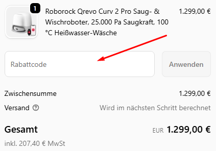 Wie verwendet man den Roborock-Gutscheine?