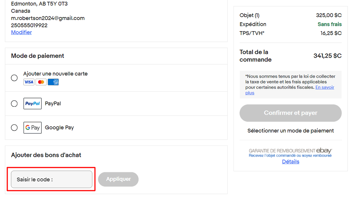 code promo pour ebay