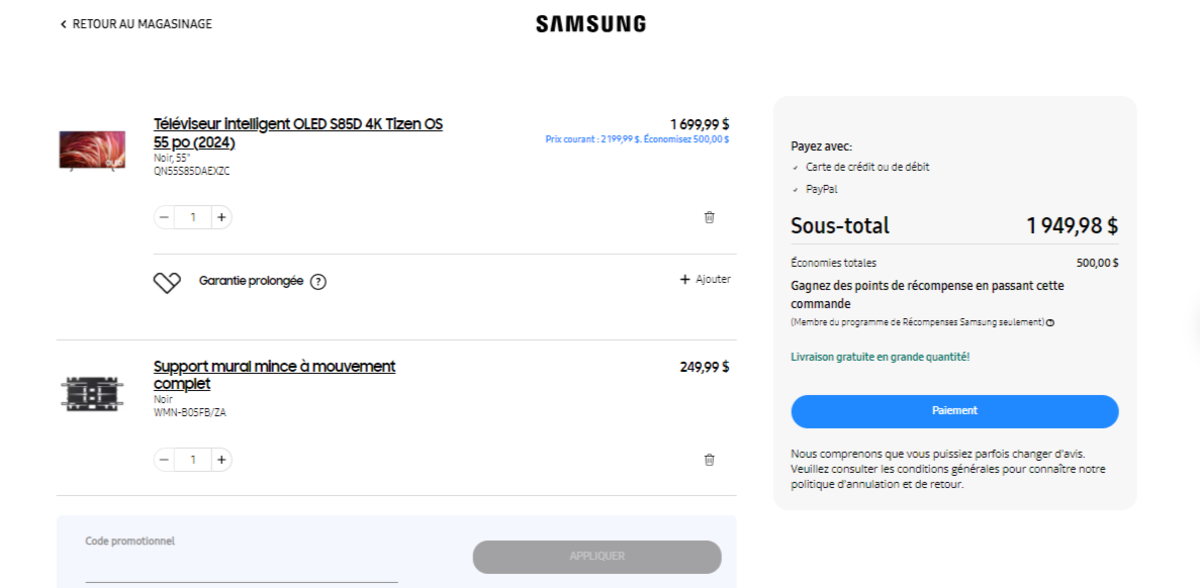 Comment utiliser un code promotionnel sur Samsung