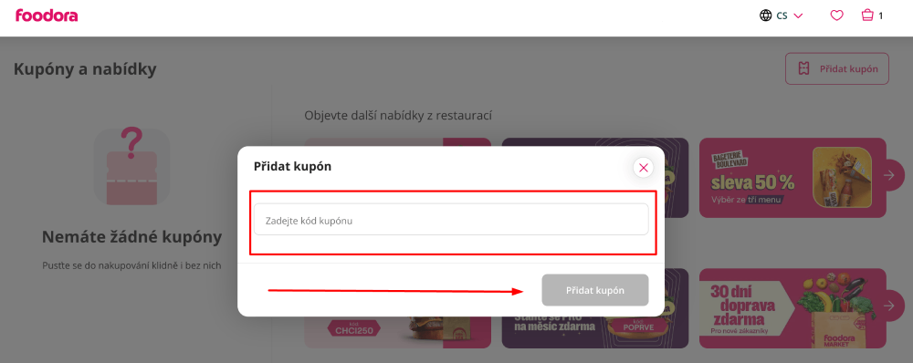 Kde najdete slevový kupón Foodora?