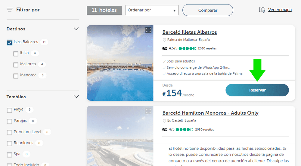 código Barceló Hoteles