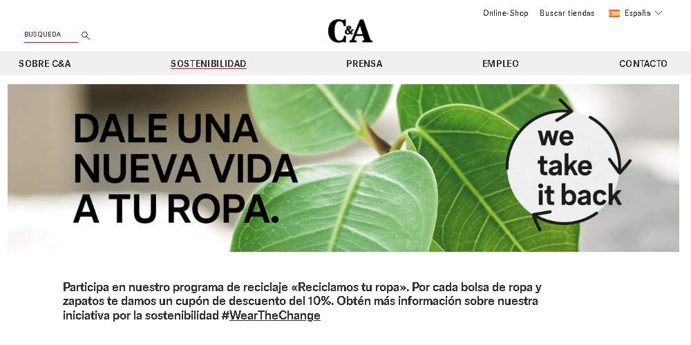 cómo usar el código de promoción de c&a