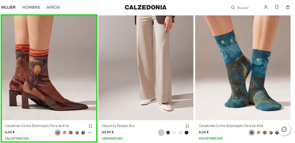 código Calzedonia