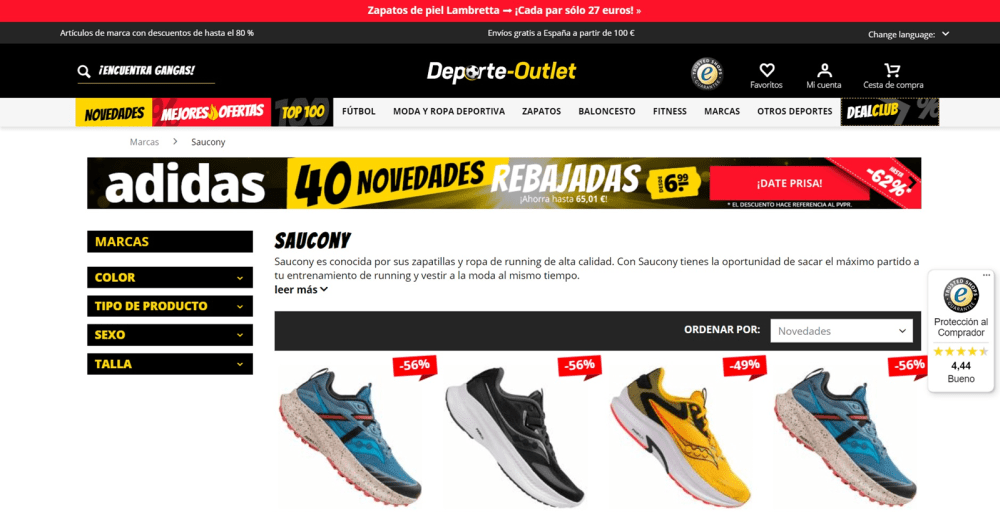 cómo usar el código de promoción de deporte outlet