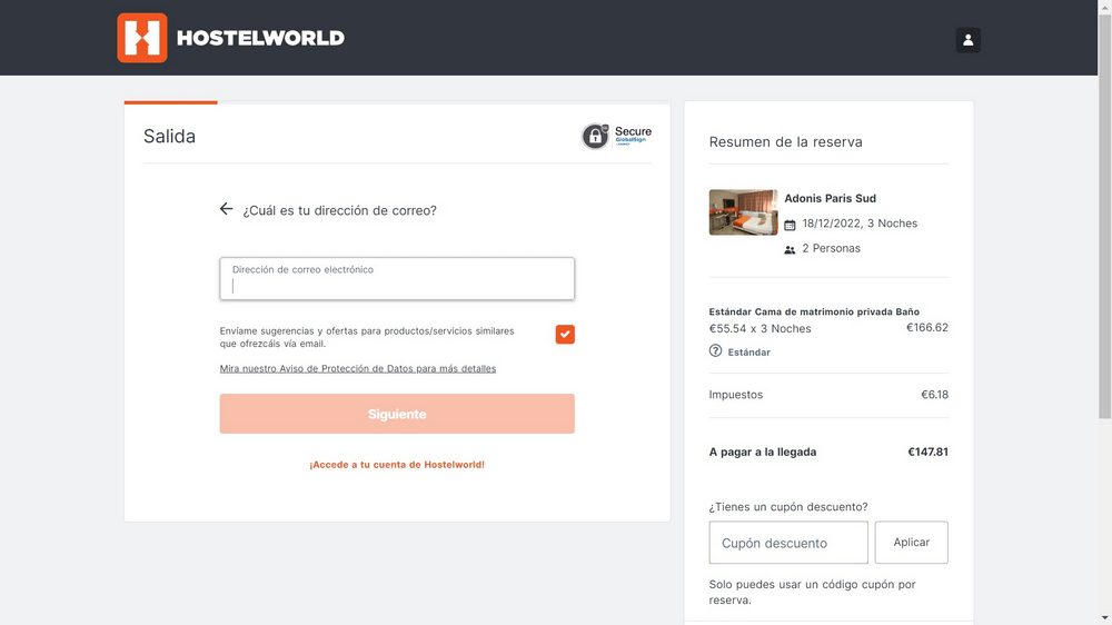 dónde encontrar el código de descuento de hostelworld