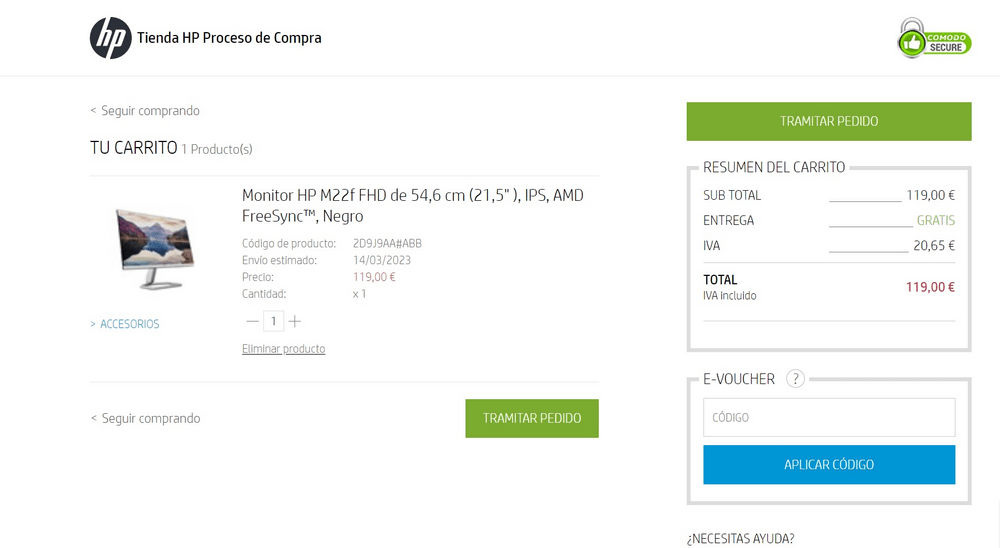 cómo usar el código de promoción de hp