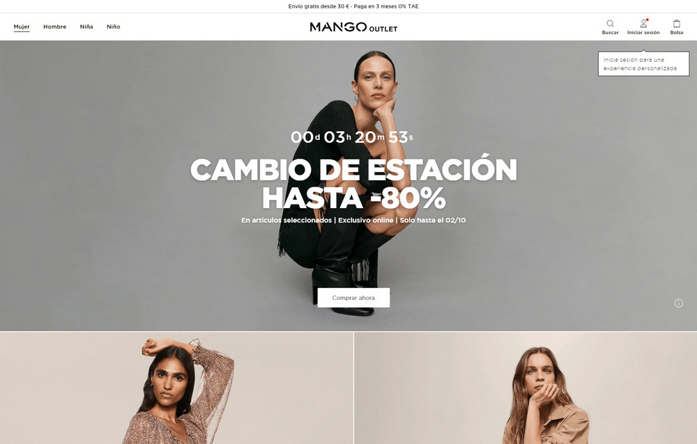 cupón Mango Outlet