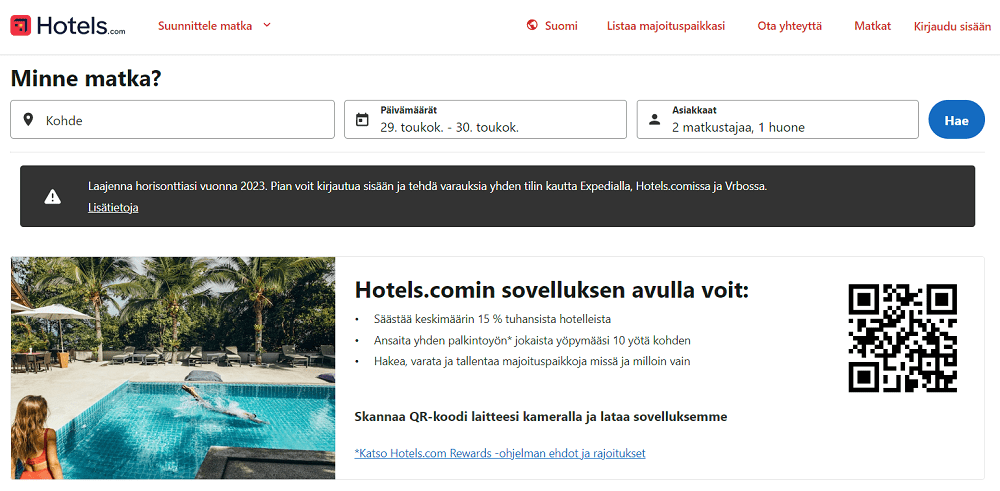 Kuinka käyttää Hotels-alekoodia?