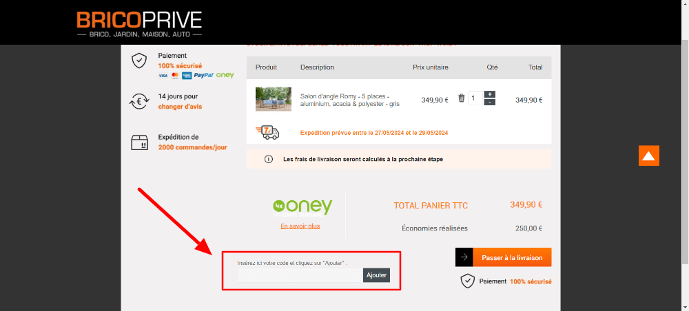Comment utiliser le code de réduction Brico Privé ?
