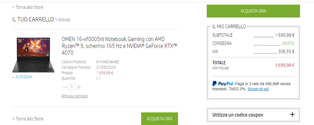 hp offerte