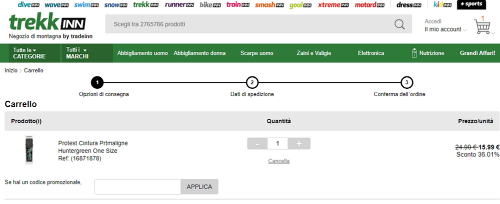 codice promozionale trekkinn