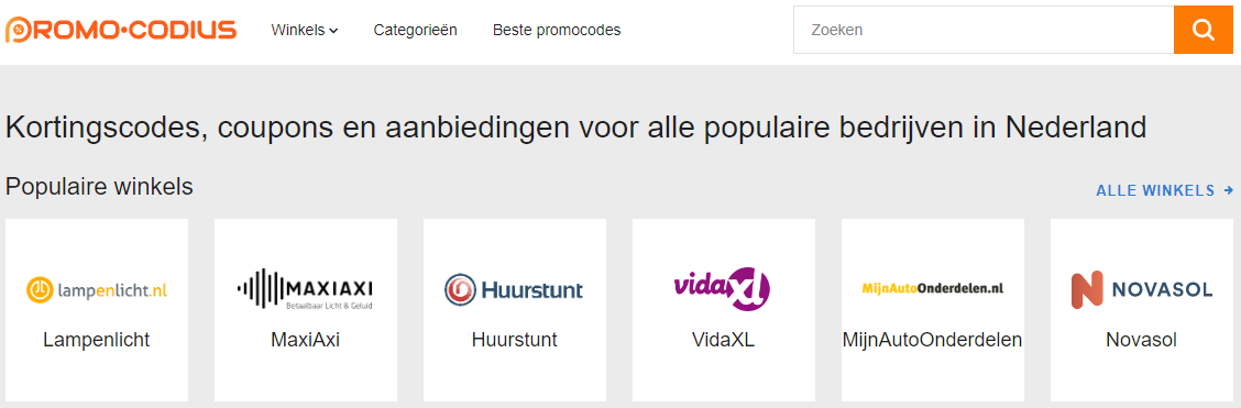 Promo Codes Coupons Kortingscodes Promocodius