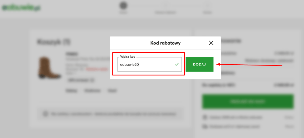 Jak uzyskać kod rabatowy Eobuwie