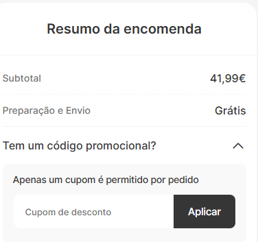 passo 2: como aplicar o cupão aosom?