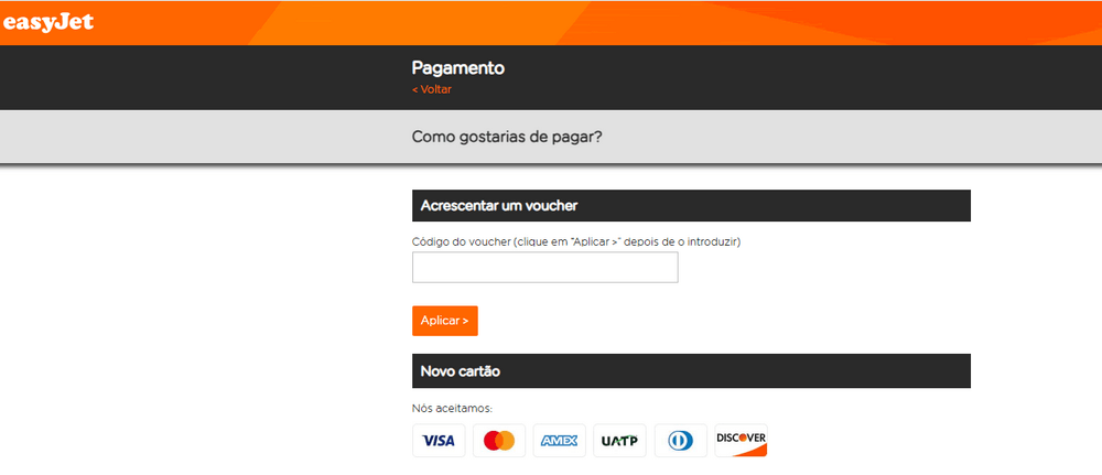 passo 2: como aplicar o código de desconto easyjet?