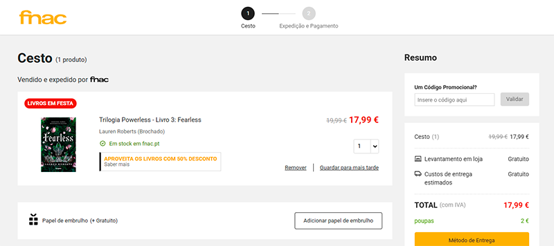 Onde encontrar o código de desconto da Fnac?