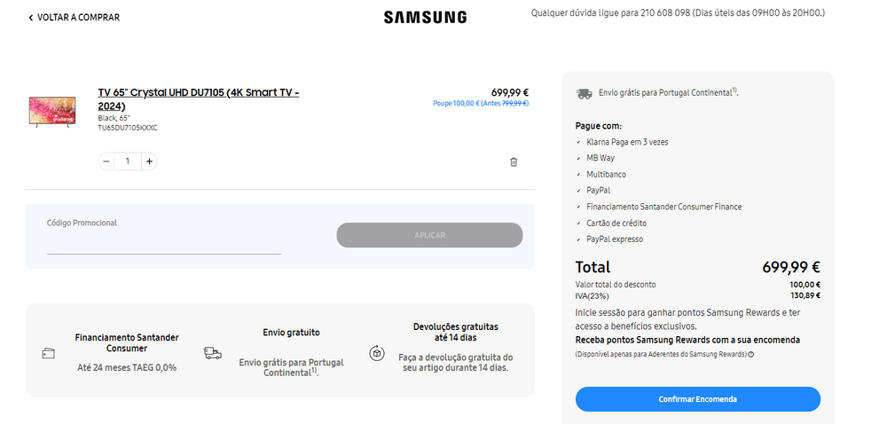 passo 1: como utilizar o código promocional do samsung?