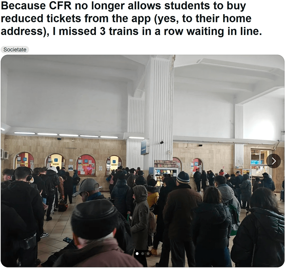 Reduceri la biletele de tren pentru studenți