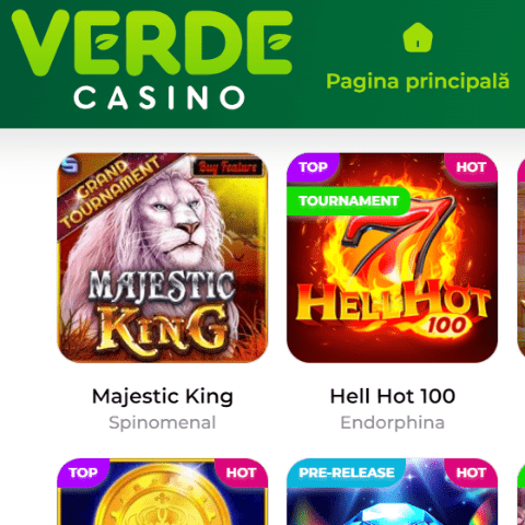 Bonusuri Verde Casino disponibile cu un cod promoțional