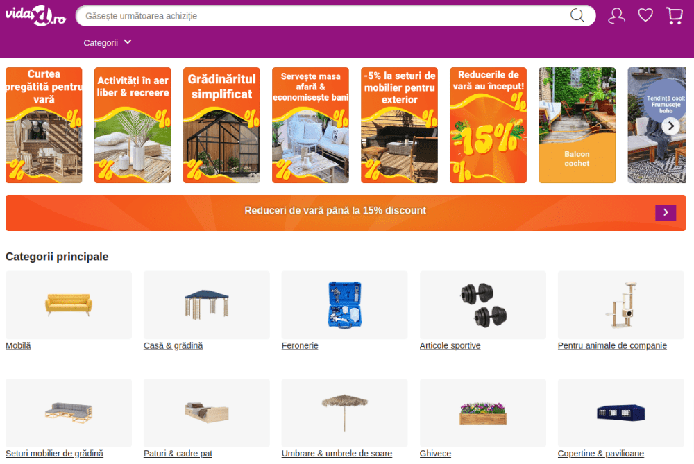 Cum se folosește voucher VidaXL?