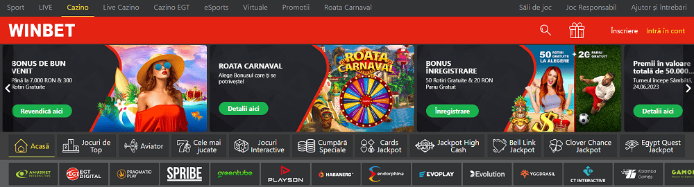 Oferta bonus fără depunere Winbet