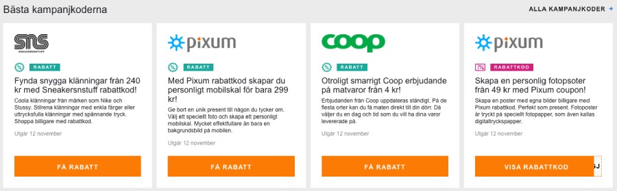 Rabattkoder Promo-codes.se