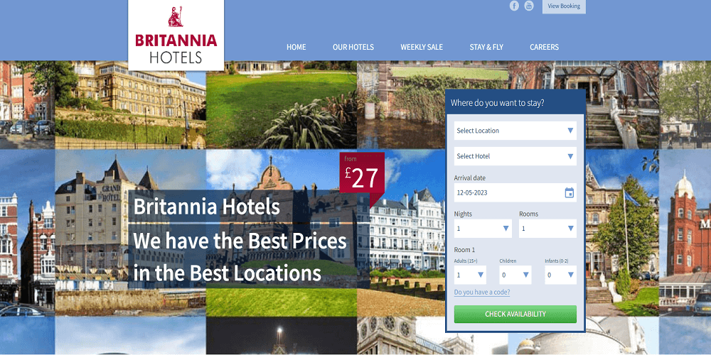 how to save with britannia hotels code