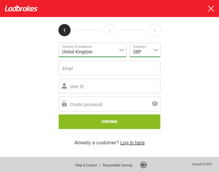 Ladbrokes joining bonus