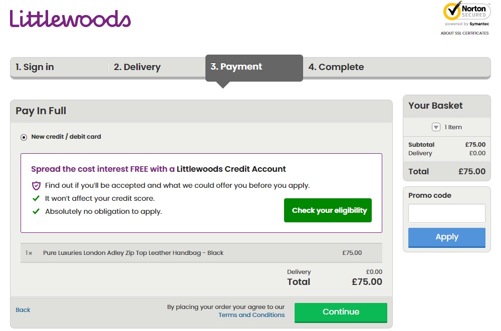 how to apply littlewoods promo code